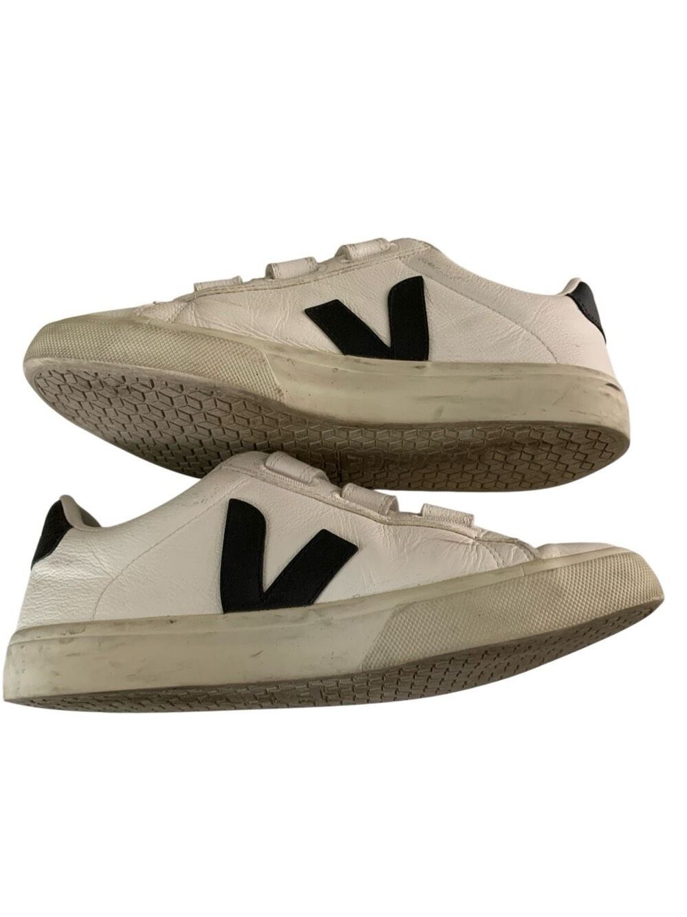 Veja Recife Chromefree sneakers black white triple-strap fastening men's size 10